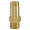 HOSE BARB 1/4"M 13MM BRASS