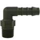 HOSE BARB, PLASTIC 90° 1/2"M-13MM