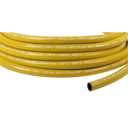HOSE FOODJET 1500 DN12 YELLOW 125 BAR 150°C