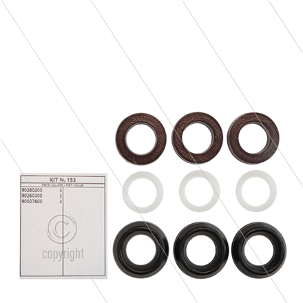 Kit 153 - Manschettensatz Ø13mm für 3 Plunger - Serie 44