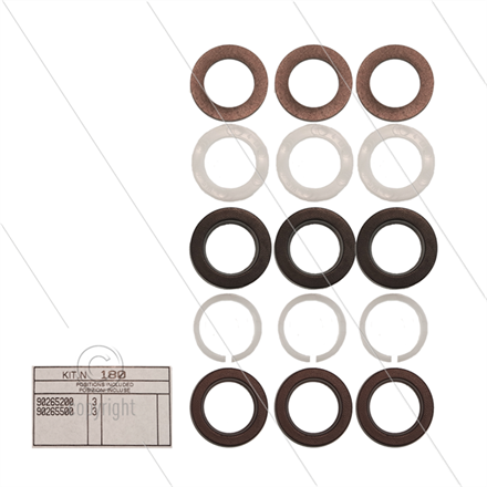 Kit 180 - Satz Hochdruck- und Niederdruckdichtungen Ø18mm (3