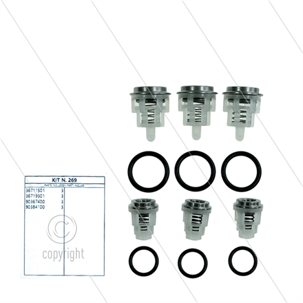 Kit 269 - Ventilsatz (6x) - Serie 58 + 59 Evolution
