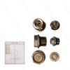 Kit 292 - Satz Ventilstopfen + O-Ringe (6x) - Messing vernic