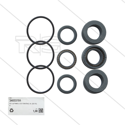 Kit 337 - Manschettensatz Ø15mm für 3 Plungers - Serie SS1 (