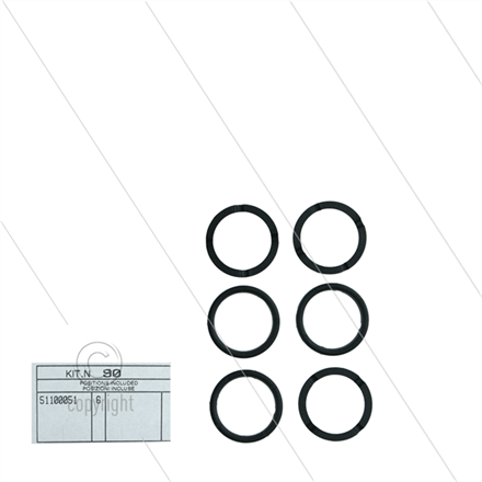 Kit 90 - Satz obere Ringe Ø15mm (6x) - Serie 44 + 50