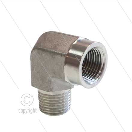 Knie - RVS - 1/2" bi x 1/2" bu - 315 Bar