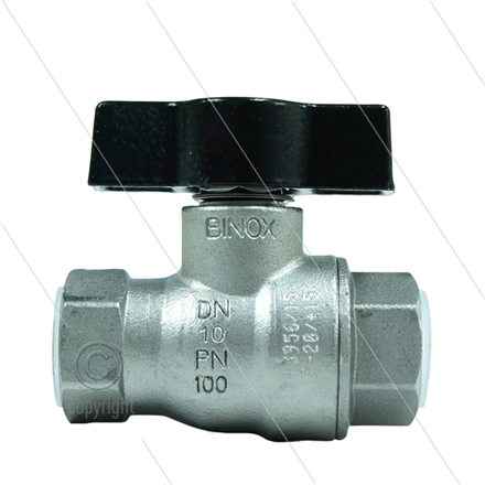 Kugelhahn 1/2" - T-Griff - Edelstahl 316 - 100 Bar - 2 x 1/2