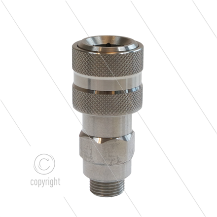 Kupplung 1/4" AG - passend für KEW - komplett VA - entkuppel