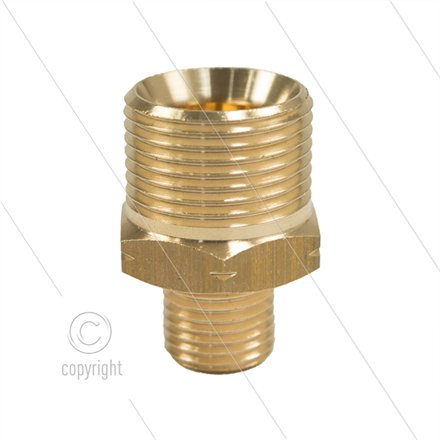 M21x1,5 - Gegennippel - Messing - 250 Bar - Ø14mm - 1/4" AG