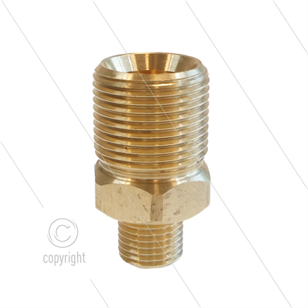 M22x1,5 - Gegennippel - Lang - Messing - 250 Bar - Länge=40m