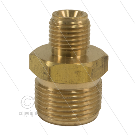 M22x1.5 - Gegennippel - Messing - 250 Bar - 1/4" AG