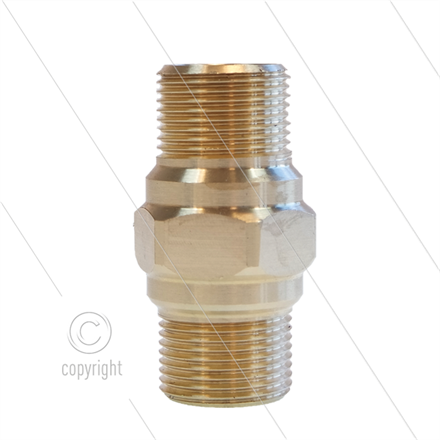 M22x1.5 - Schlauchverbinder - Messing - 400 Bar - Ø14mm - L=