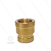 Muffe reduziert - Messing - 1/2" IG x 3/8" IG