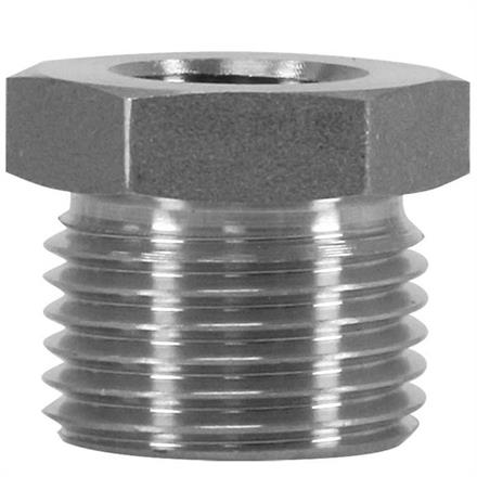 NIPPLE HEXAGON 1/8"F:1/2"M STAINLESS STEEL