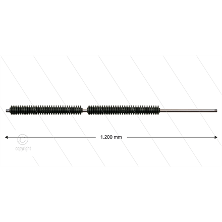 PFL Lanze - L=1200mm - gerade - Edelstahl - umspritzter Isol