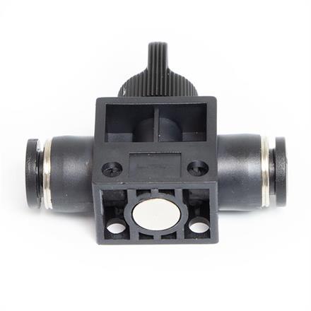 Plastic connector with valve