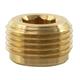 PLUG HEXAGON BRASS 1/4" WITHOUT RIM