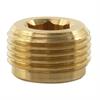 PLUG HEXAGON BRASS 1/4" WITHOUT RIM