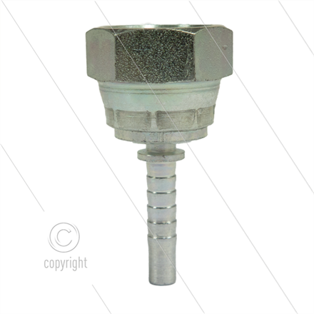 Pressnippel - Stahl - DN06 (1/4") - 1/4" DKR - SW19