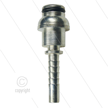 Pressnippel - Stahl - DN06 (1/4") - kurzem Kugelkopf und O-