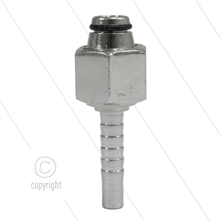 Pressnippel - Stahl - DN06 (1/4") - M14x1,5 (8L) DKOL - mit O-Ring - SW17