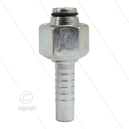 Pressnippel - Stahl - DN12 (1/2") - M22x1,5 (12L) DKOL - mit O-Ring - SW27