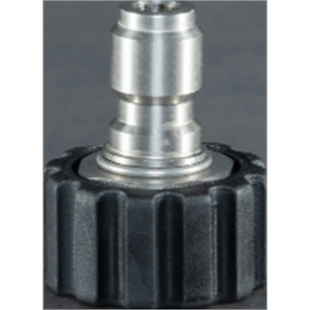 Quick Disconnect, black, INOX QVS-07 500bar  QVS-07 500bar M22x1,5-F stud pin ø15