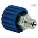 Quick Disconnect, blue, brass/nickel plated QVS-07 M22x1,5-F G1/4"M