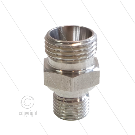 Reduziernippel - Edelstahl - 1/4" AG x M18x1,5 AG - 315 bar