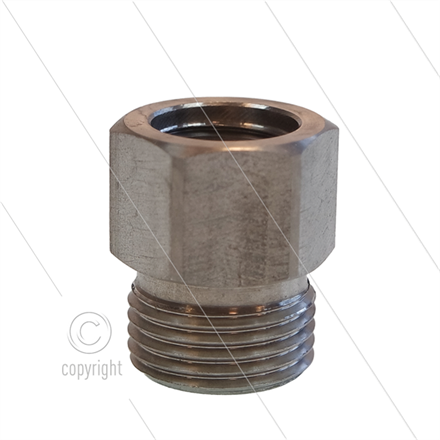 Reduziernippel - Edelstahl - 1/4" IG x M18x1,5 AG (12L) - 50