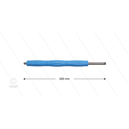 RP10 Lanze - L=500mm - gerade - Edelstahl - blau - Isolierun