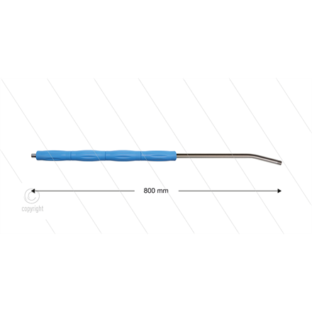 RP10 Lanze - L=800mm - gebogen - Edelstahl - blau - Isolieru