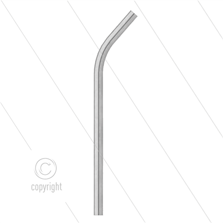 Saugrohre mit knick - Verchromt - Ø50 - L=1200mm