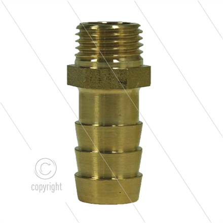 Schlauchtülle - Messing - Ø13mm - 1/4" AG