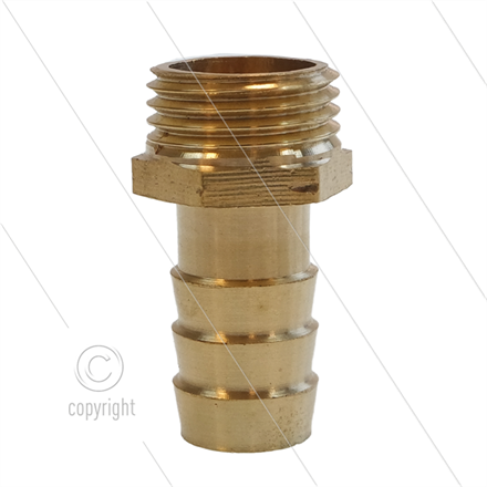 Schlauchtülle - Messing - Ø16mm - 1/2" AG