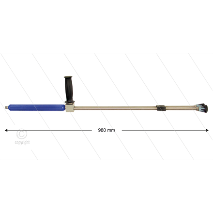 ST154 Doppellanze - L=980mm - VA - Seitengriff - isolierung