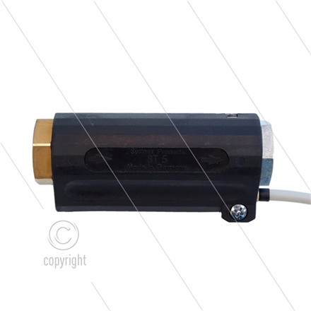 ST5 - Strömungswächter - 350 Bar - 30 l/min - Einbau senkrecht - max 80°C - 2 x 3/8" IG