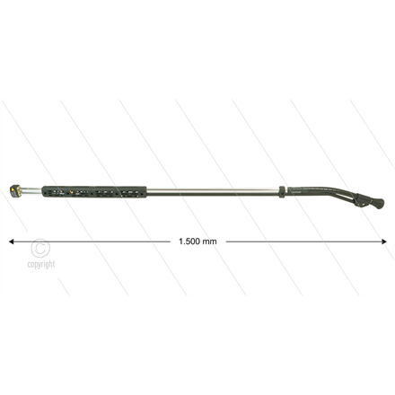 ST85 - flexibele Lanze - L=1500mm - Stahl verzinkt - 210 Bar