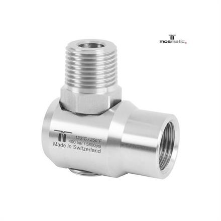 Swivel-90° INOX WDEI-09 G3/8"F R3/8"M H=24 ø18