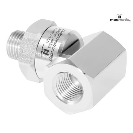 Swivel-90° single-bearing-system stainless DGK-90° G1/4"M G1/4"F
