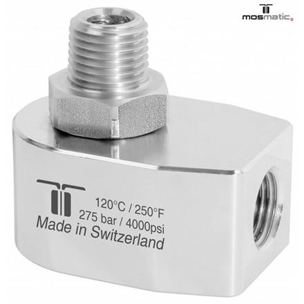 Swivel-90° stainless WDE-07 G1/4"F G1/4"F H=22 ø17