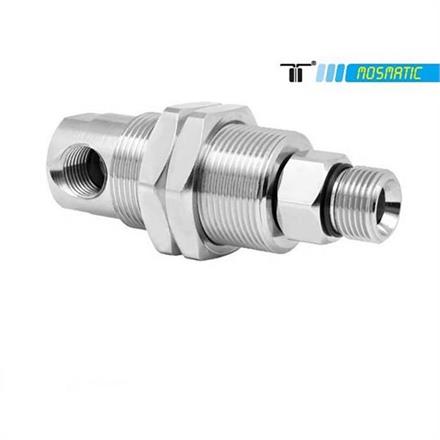 Swivel-90° with bulkhead fitting, ceramic/stainless DXG-06-90° G1/4"F G3/8"F