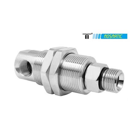Swivel-90° with bulkhead fitting, TC/stainless steel DYGI-06-90° G1/4"F G3/8"M60°