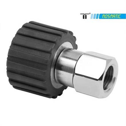 Swivel-coupling stainless/plastic-red DKS-06 M22x1,5-F G1/4"F