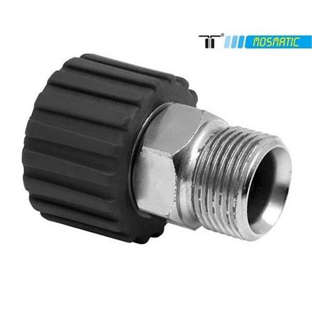 Swivel-coupling stainless/plastic-red DKS-06 M22x1,5-F M22x1,5-M