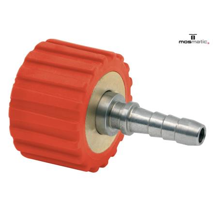 Swivel-coupling stainless/plastic-red DKS-06 M22x1,5-F Schl-Nip-3/8" (9,5)