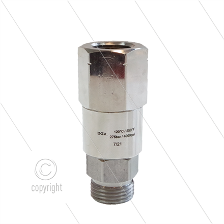 Swivel DGV, speciale uitvoering - 3/8"NPTF x M18x1x5M