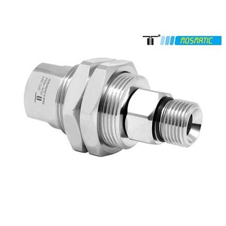 Swivel-heavy-duty with bulkhead fitting, stainless DGG-06 M22x1,5-M G1/4"M M28x1,5