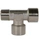 T-CONNECTION BRASS 3/8"F/F/M