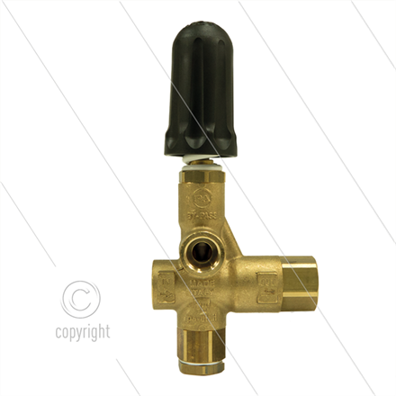 VB85/160-RV - mit Knopf - 160 Bar - 80 l/min - max 90°C - Eingang: 1/2" IG - Ausgang: 1/2"